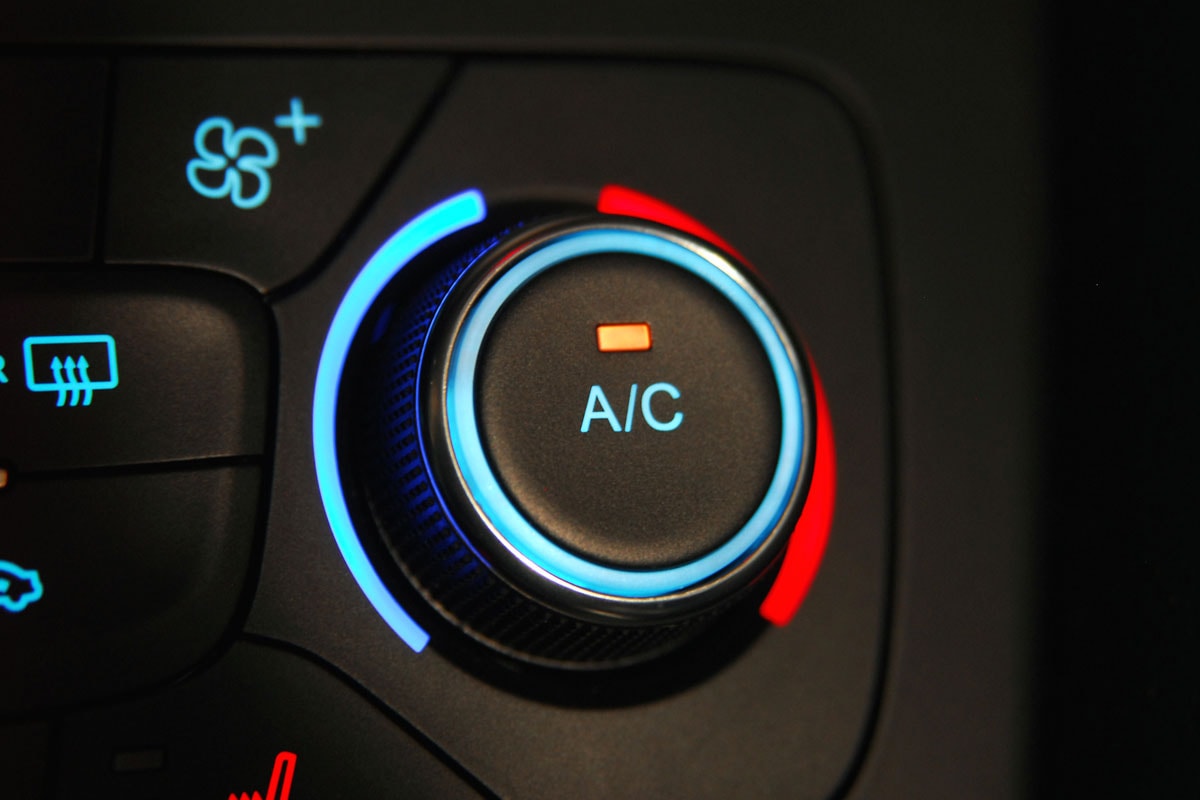 Car AC set to cold