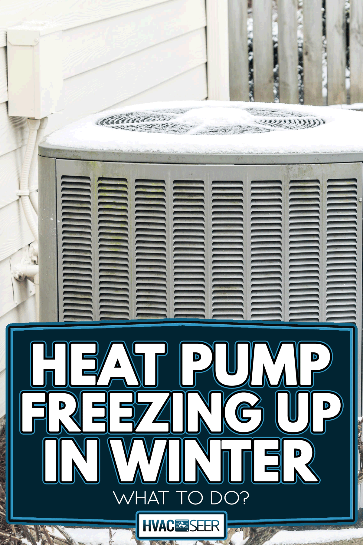 Residential air conditioner unit in the snow in winter, Heat Pump Freezing Up In Winter - What To Do?