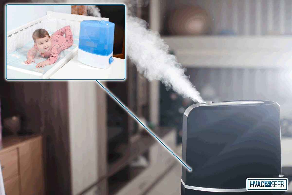 Steam from the humidifier in the room, How Close Should Humidifier Be To Baby?