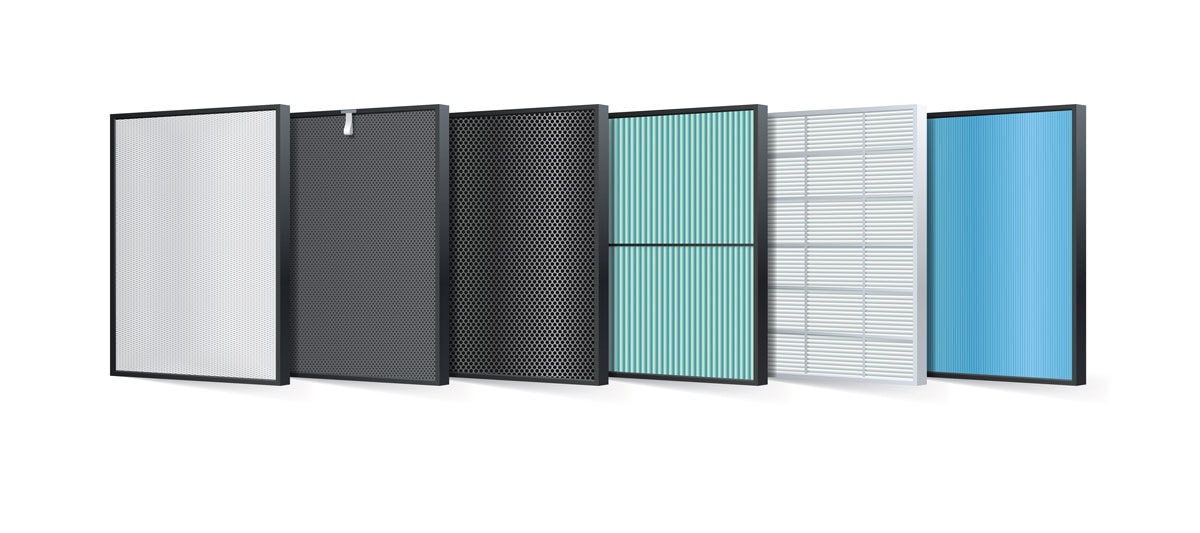 Multi layers of air filtration materials used in an air purifier