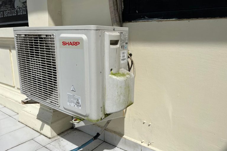 Sharp air conditioner mounted on reinforce metal bracket, How To Set The Timer On A Sharp Air Conditioner