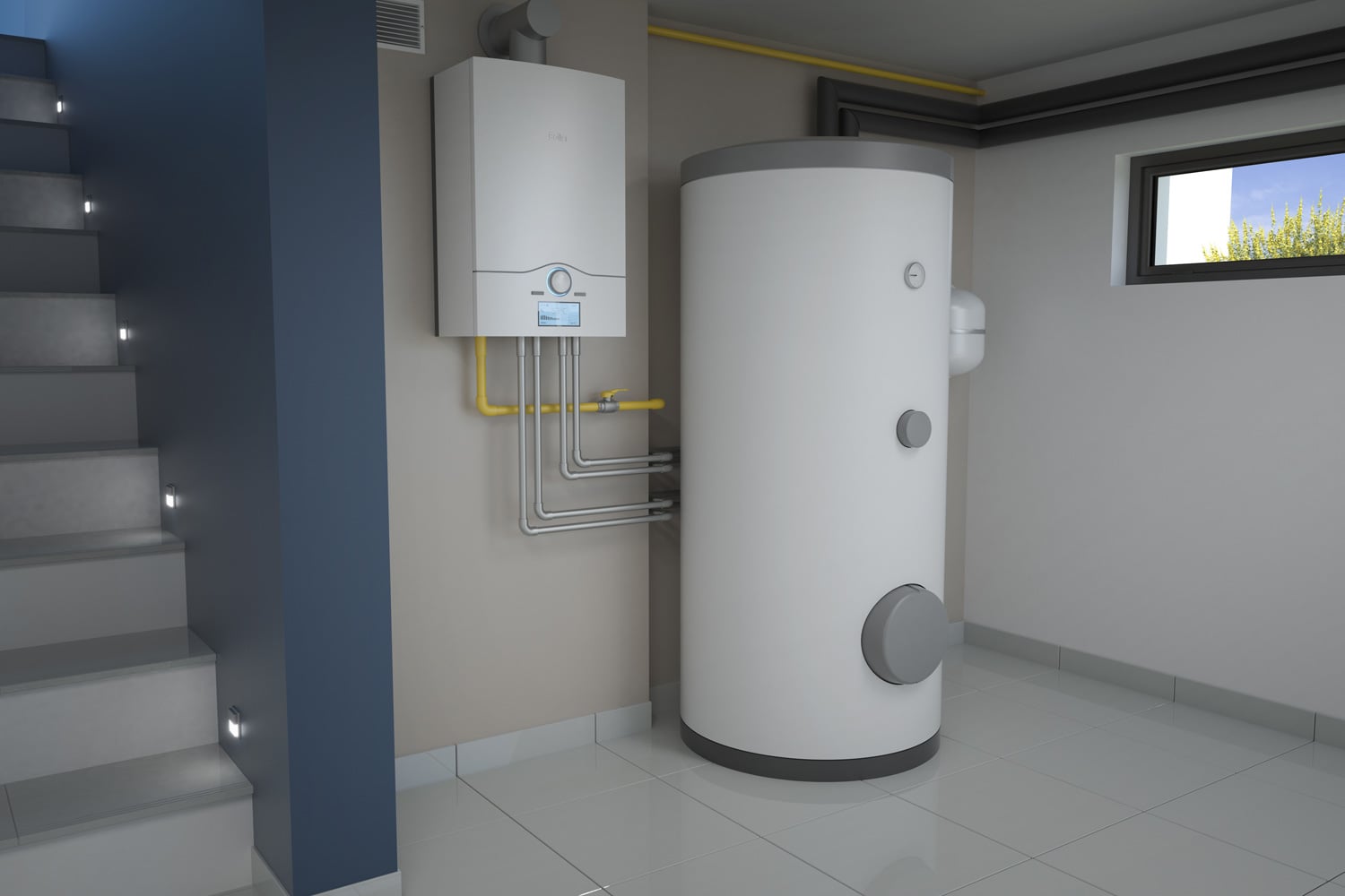 home heat system Boiler room - gas heating system