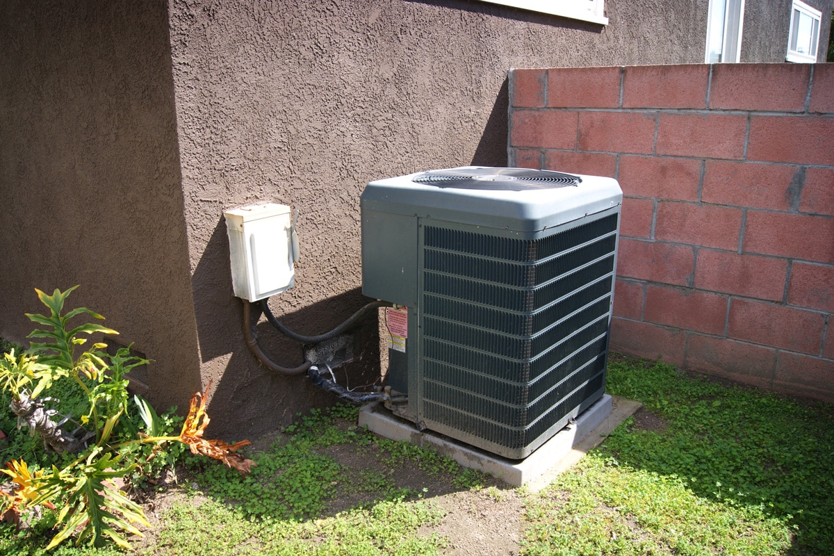 Air conditioner outside of house