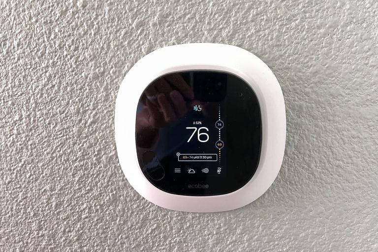 An Ecobee smart thermostat in a home - How To Use Ecobee Thermostat Without Wifi