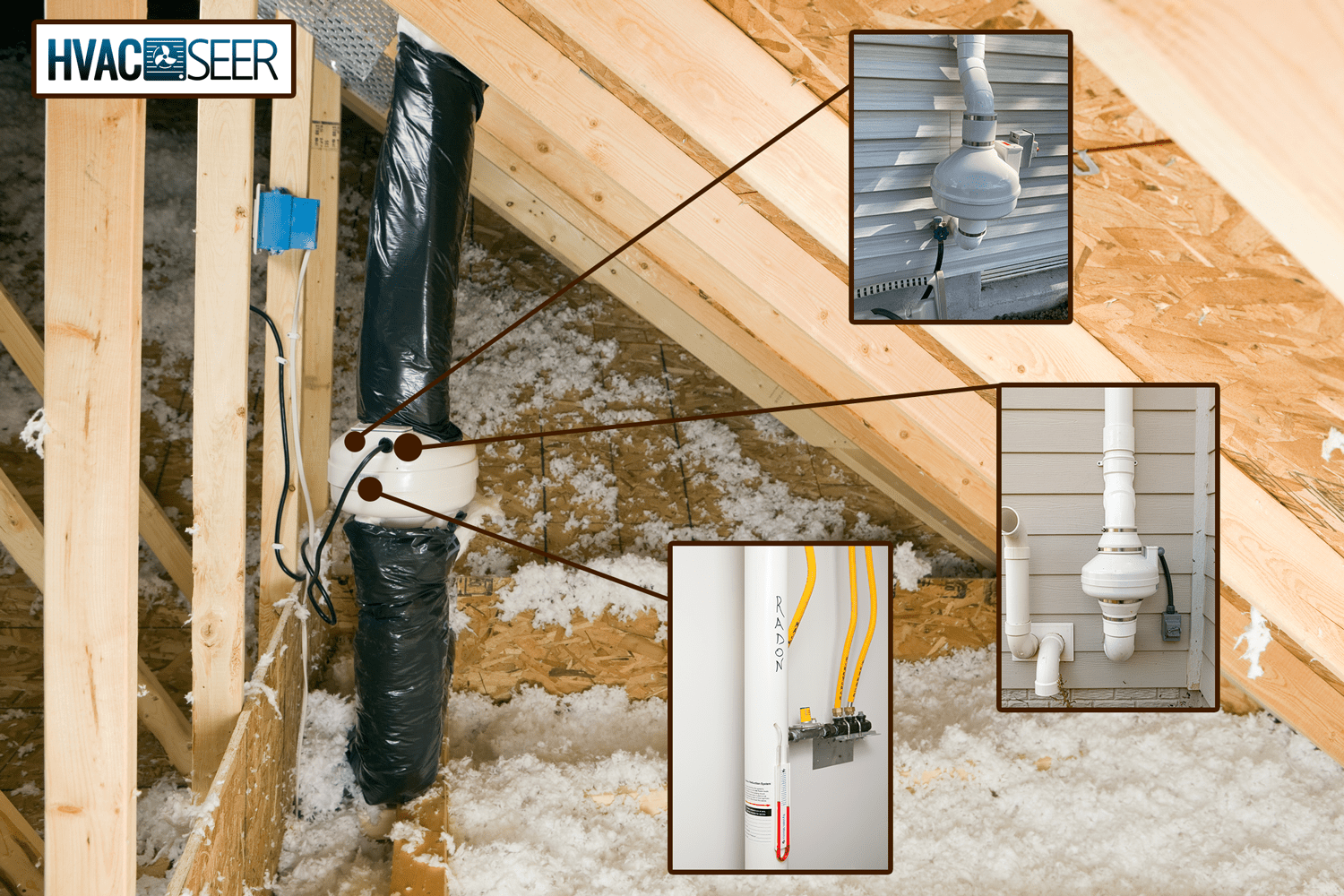 Attic Radon Vent Fan with Roof Trusses and Insulation - Does A Radon Fan Require A Dedicated Circuit