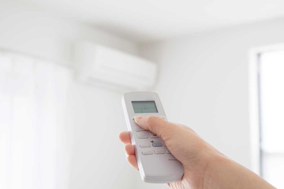 Changing the temperature of the AC using a remote