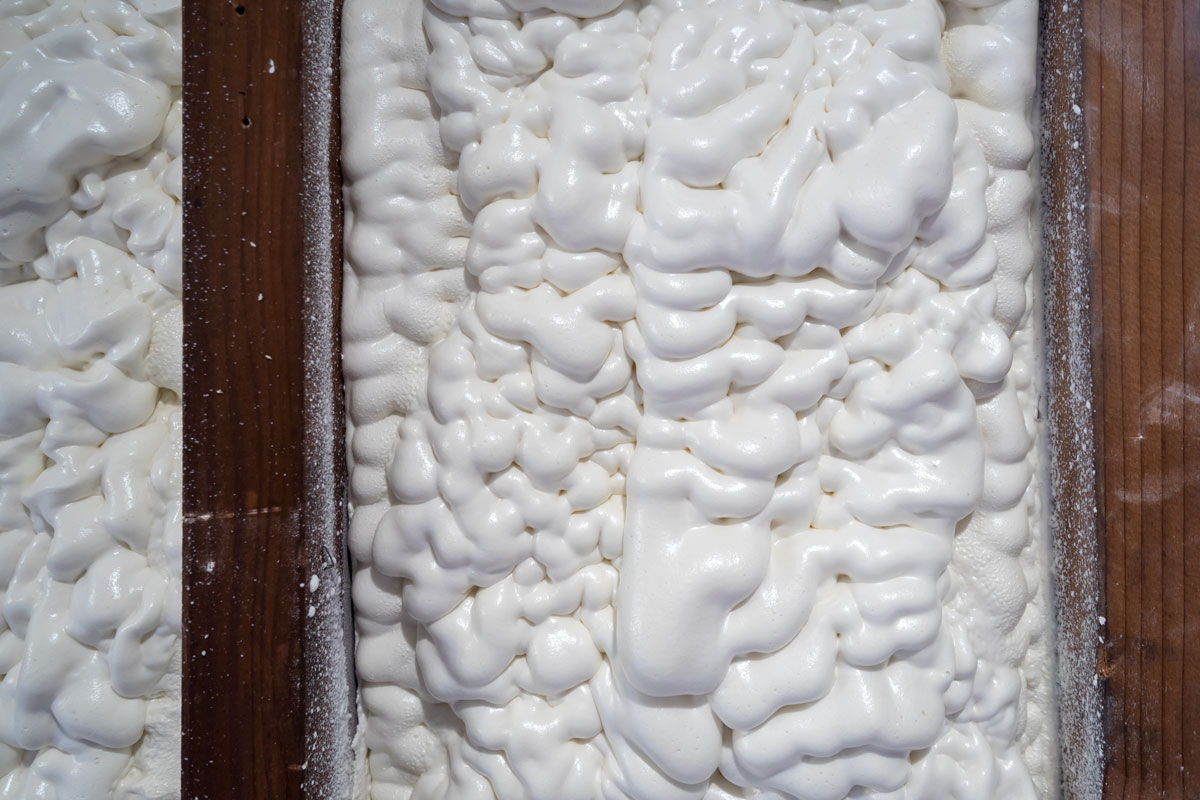 Expanding foam in between the walls