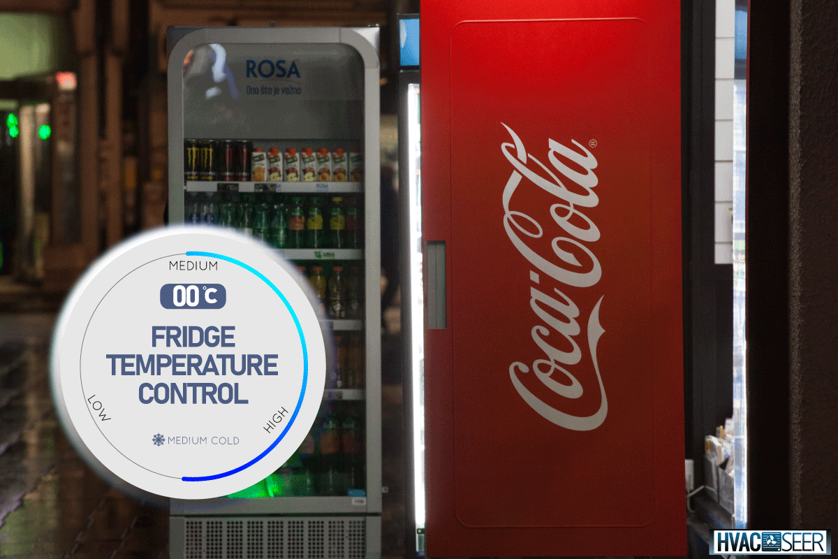 Coca Cola logo on a fridge belonging to the company, How To Adjust Temperature On Coca-Cola Fridge