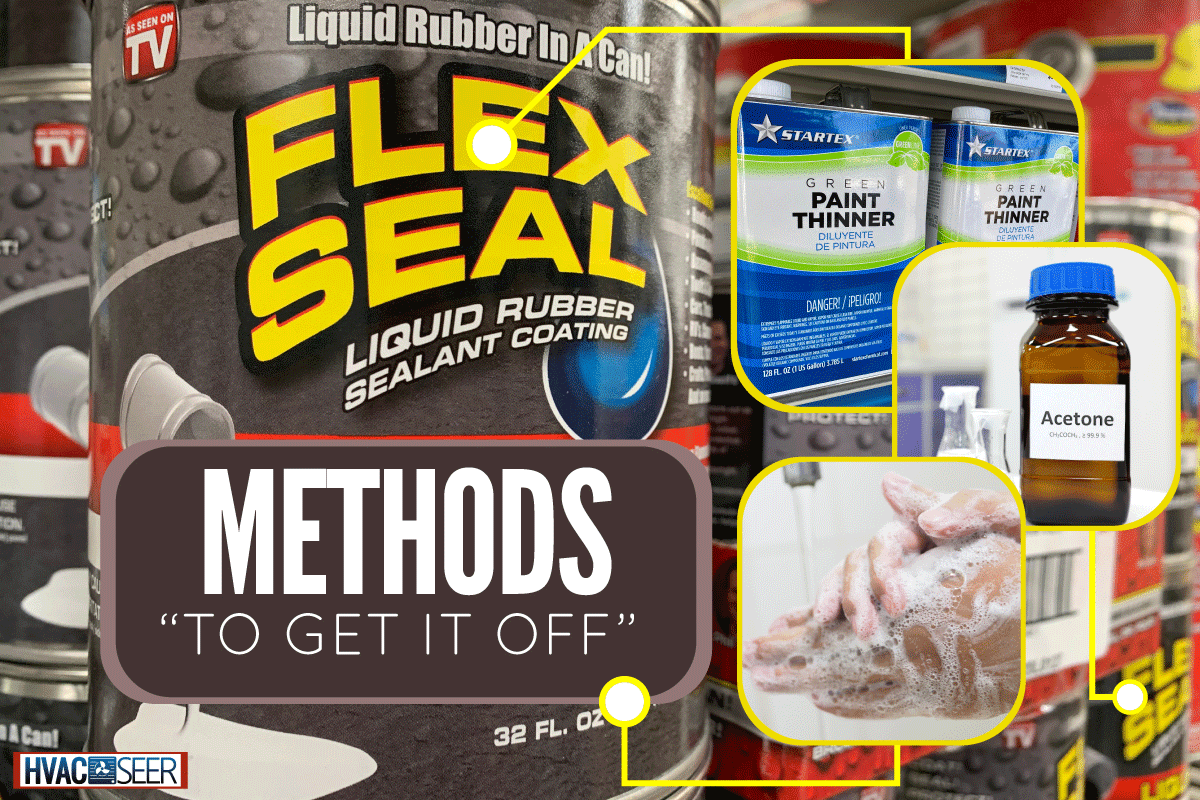Cans of Flex Seal on a Store Shelf, How To Get Flex Seal Off Skin
