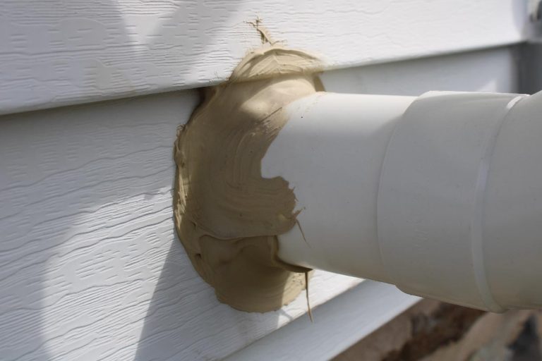 PVC radon vent pipe install to the side of a house, How To Hide Radon Pipe Outside