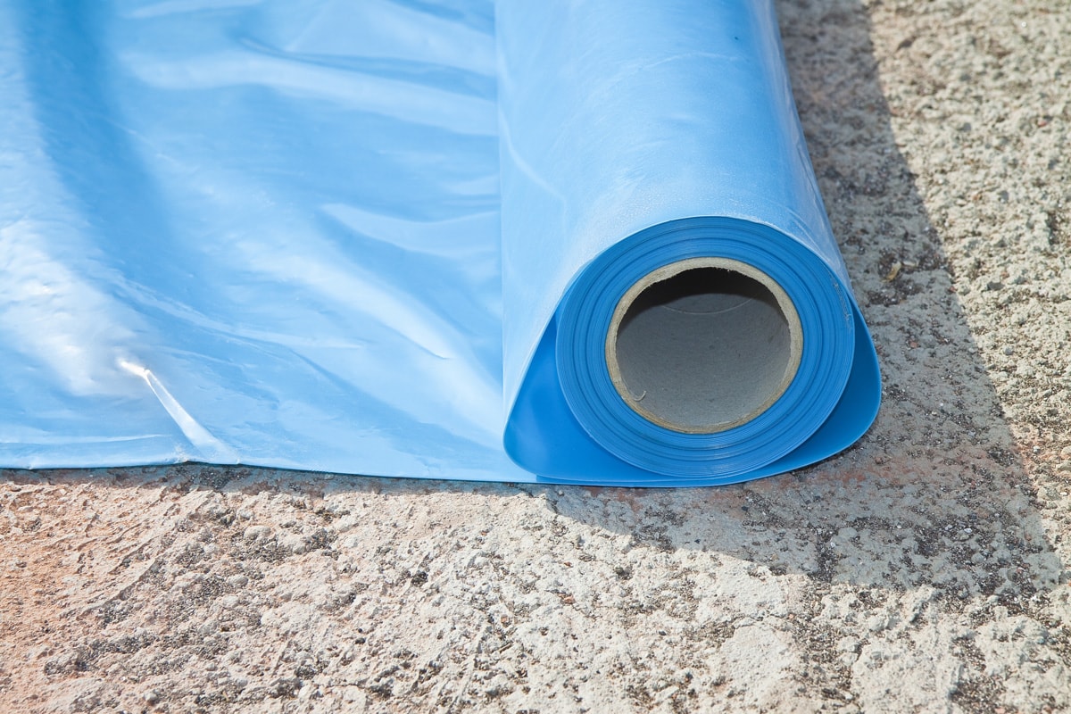 Polyethylene protection membrane used in buildings activity 
