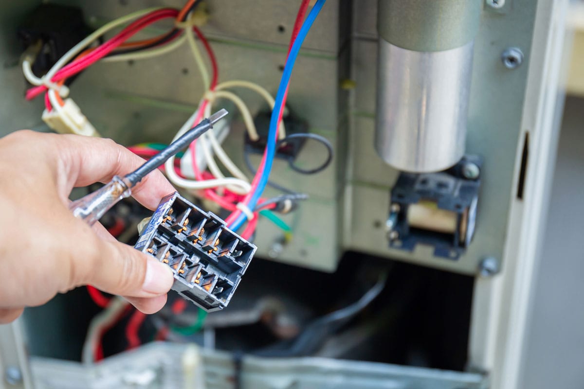 checking & repair of magnetic contactor and fixing air conditioning system