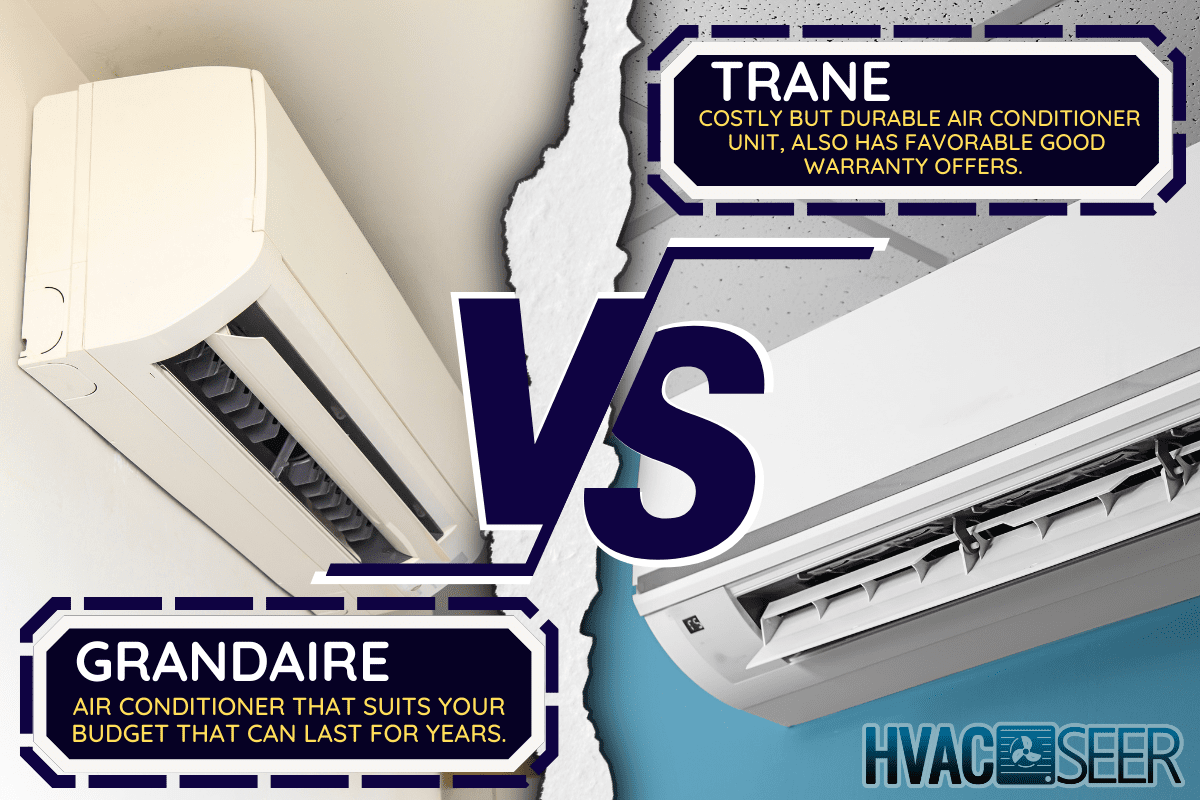 Air conditioner on wall background. - Grandaire Vs Trane: Which To Choose?