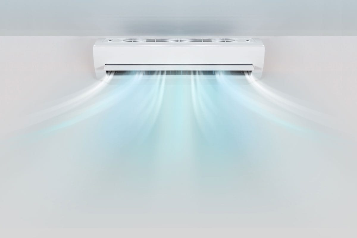 Air conditioner on wall doing more work because of hot weather
