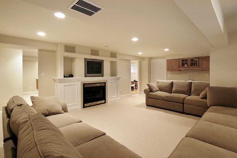 A basement in luxury home, Do You Count Basement Square Footage For Air Conditioner Installation?