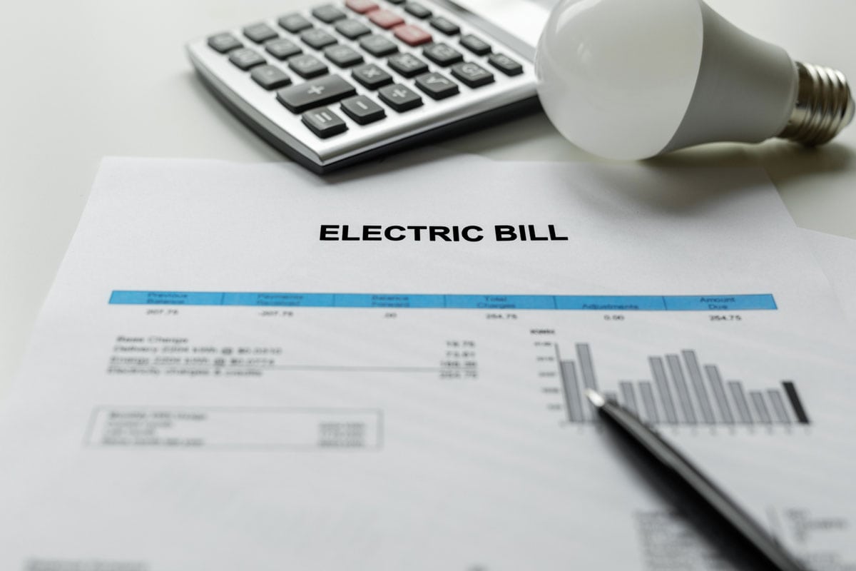 Bill of electricity charges paper