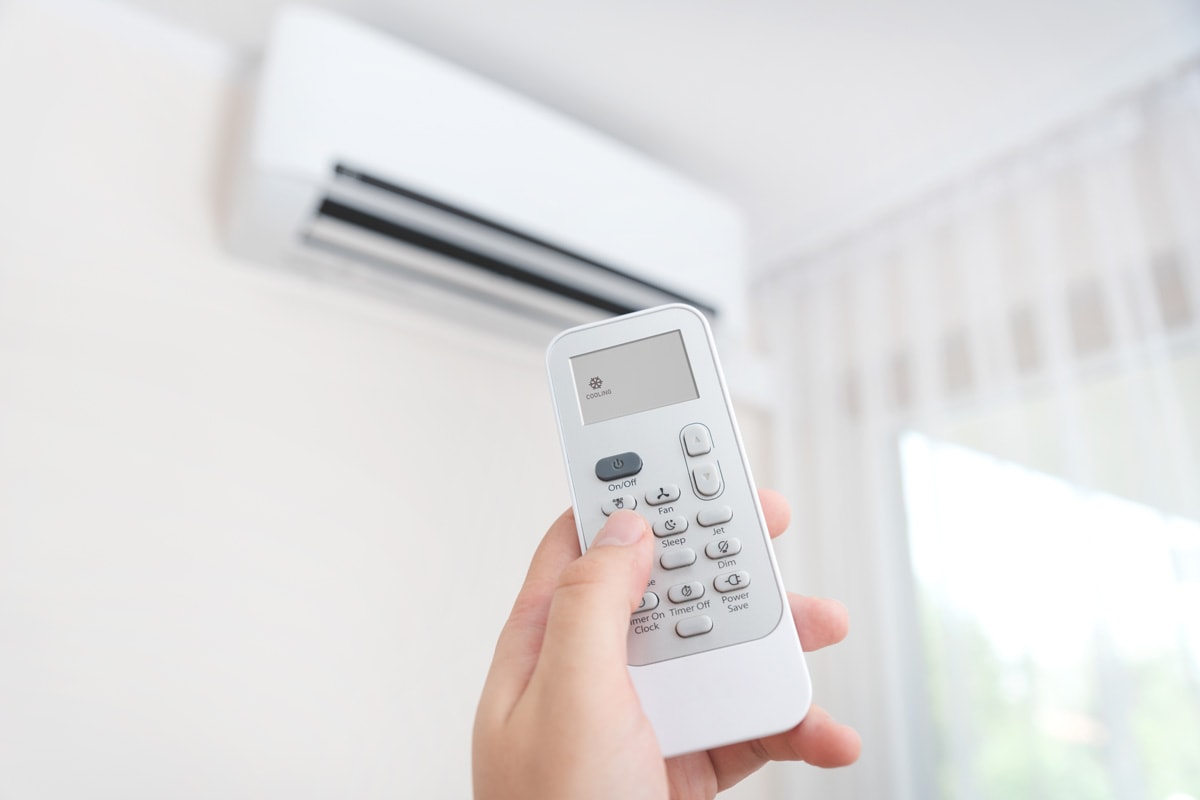 Changing the air conditioning level using a remote