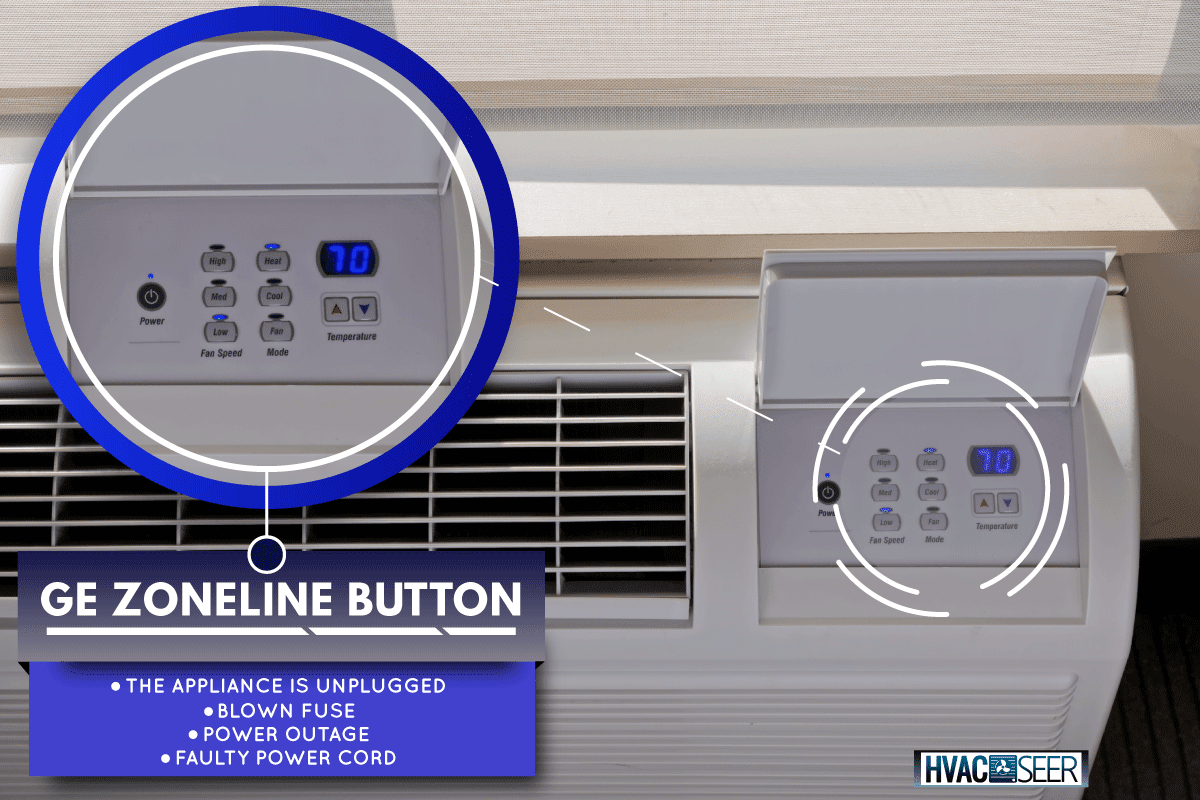 Heating - Air conditioning Thermostat under sun light, GE Zoneline Buttons Not Working - Why And What To Do?