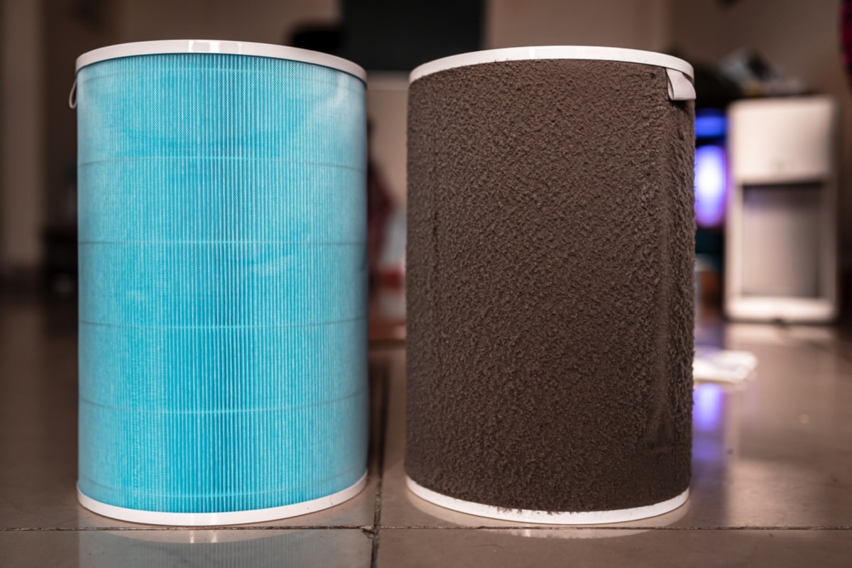 How To Clean Honeywell Air Purifier Filter - Comparison of an old, dirty, used HEPA filter versus a new one. Air purifier filter for pollutants