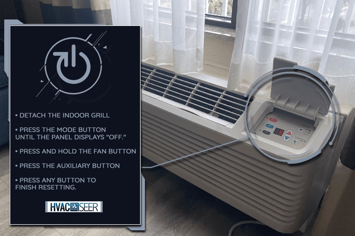 Hotel air conditioner installed near window, How To Reset GE Zoneline