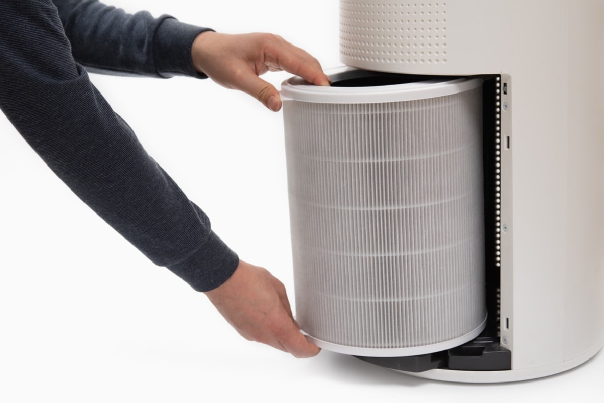 Replace air purifier's filter