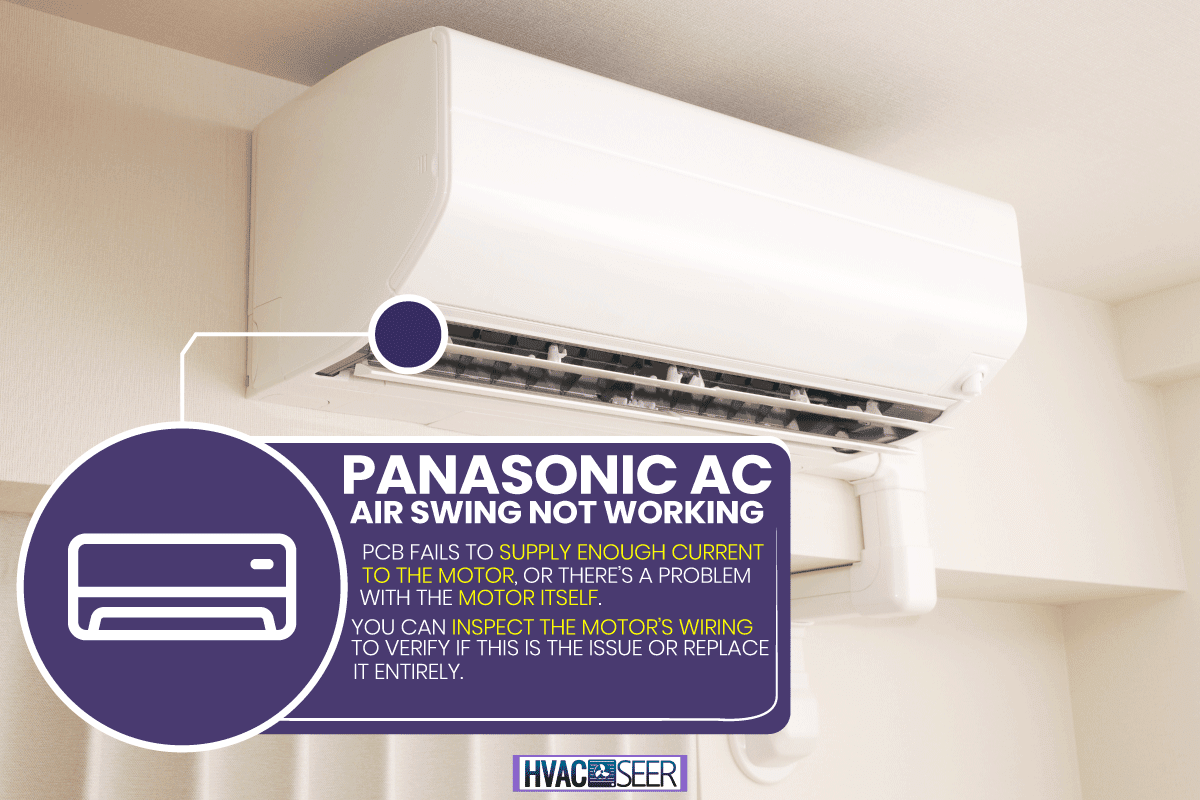 An air conditioner installed in the living room of an apartment, Panasonic AC Air Swing Not Working - Why And What To Do?