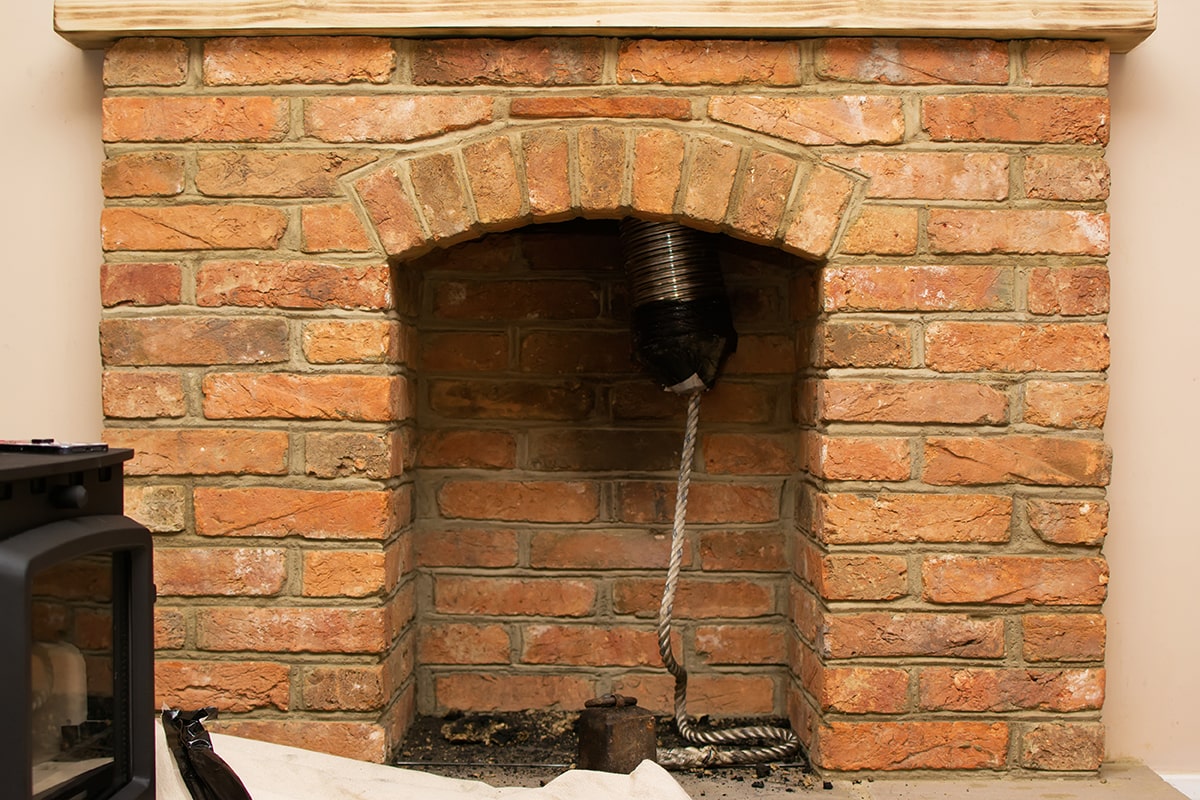 Pipe sticking out of the chimney
