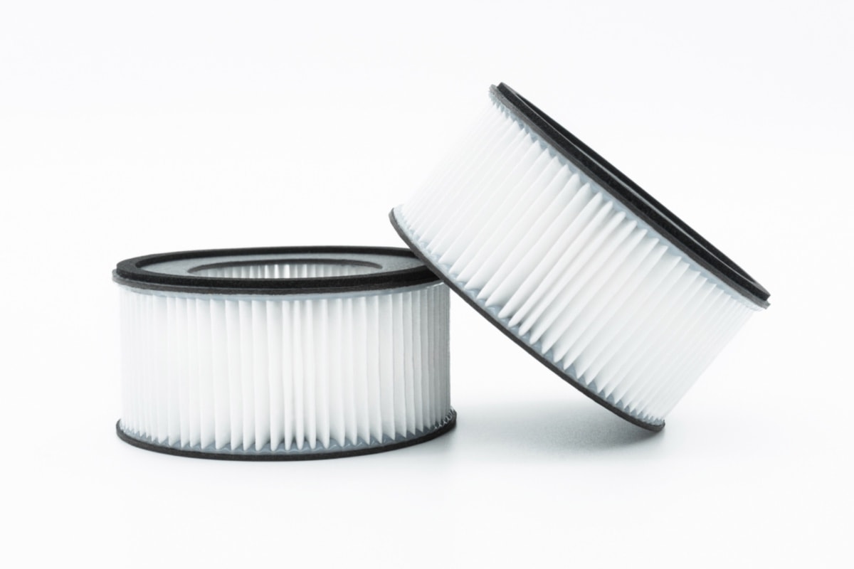 What Is A HEPA Filter - Close-up view of the hepa filters isolated on the white background.