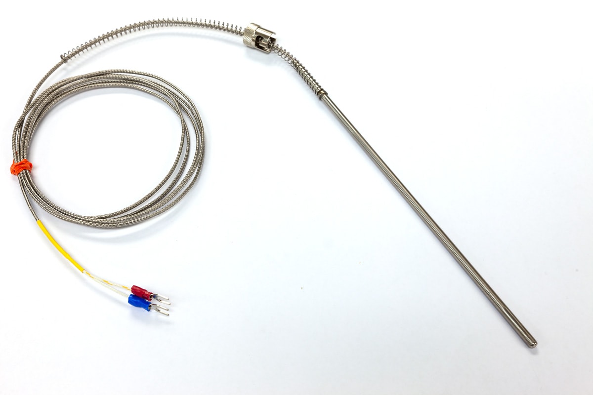 A thermocouple on a white background
