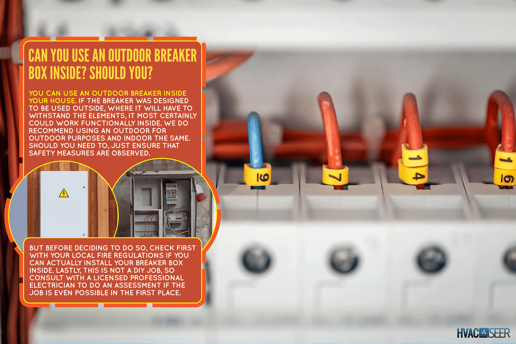 electrical panel with fuses and contactors, close-up, Can You Use An Outdoor Breaker Box Inside? Should You?
