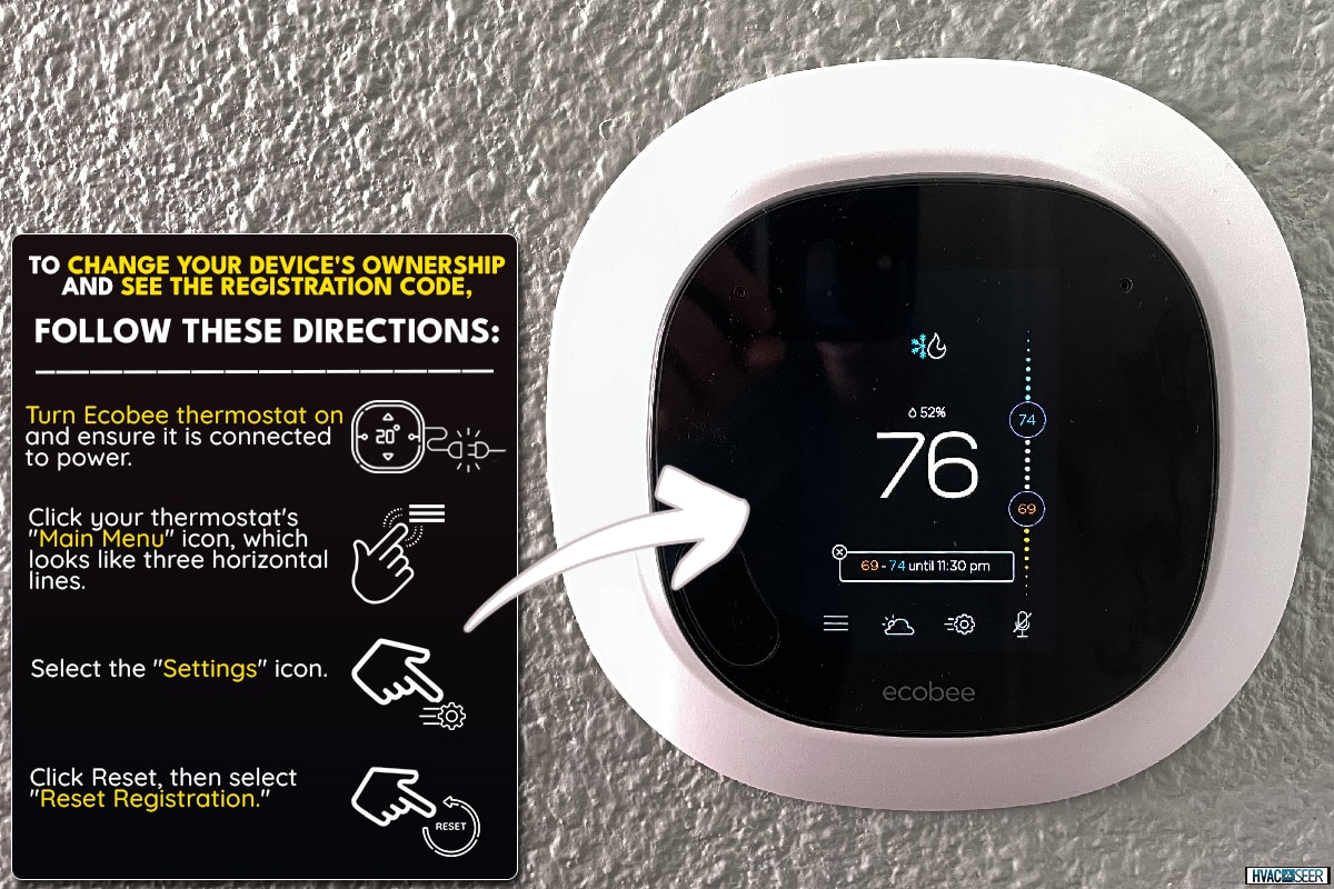 Ecobee smart thermostat in a home, Can't Find Registration Code Ecobee Thermostat - What To Do?