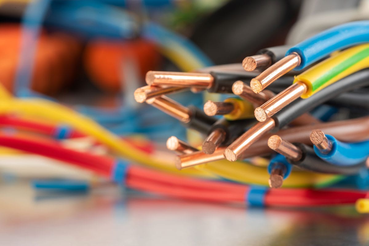Copper cable wire used in electrical installation