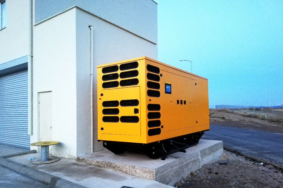 Electric power generator near the building
