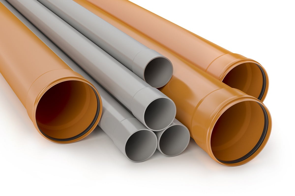 How Do You Connect Non-Threaded Galvanized Pipes And PVC Pipes - Orange and gray plastic pvc pipes
