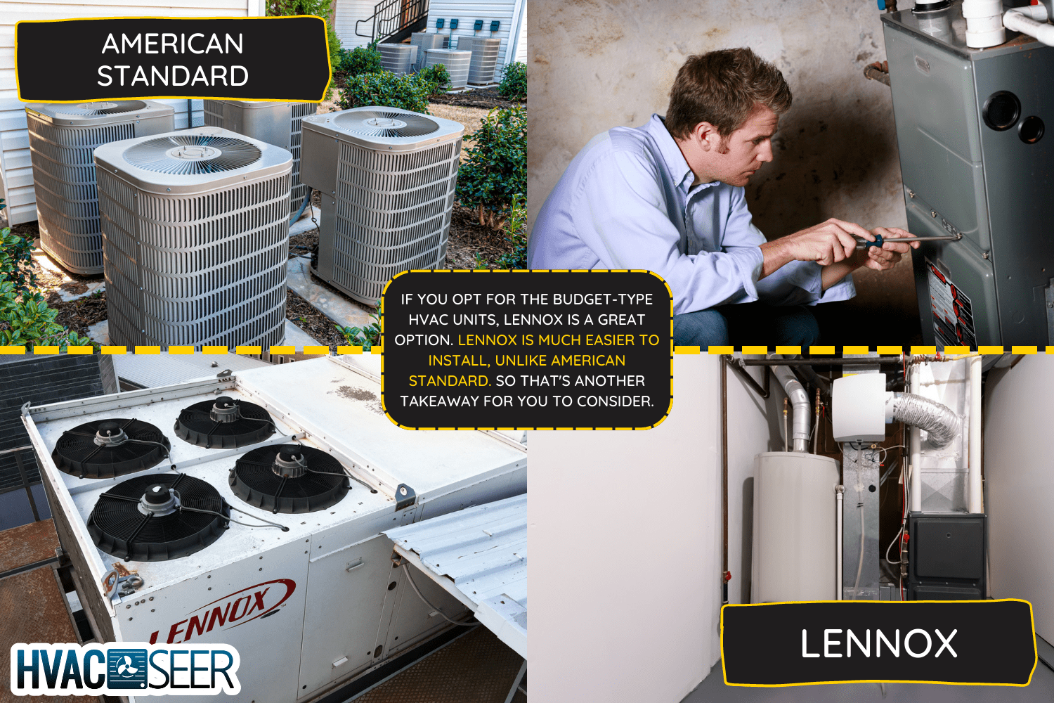 Modern air conditioning and heating units or heat pumps, used in homes and apartments without central air conditioning - American Standard Vs. Lennox Which AC And Furnace To Choose