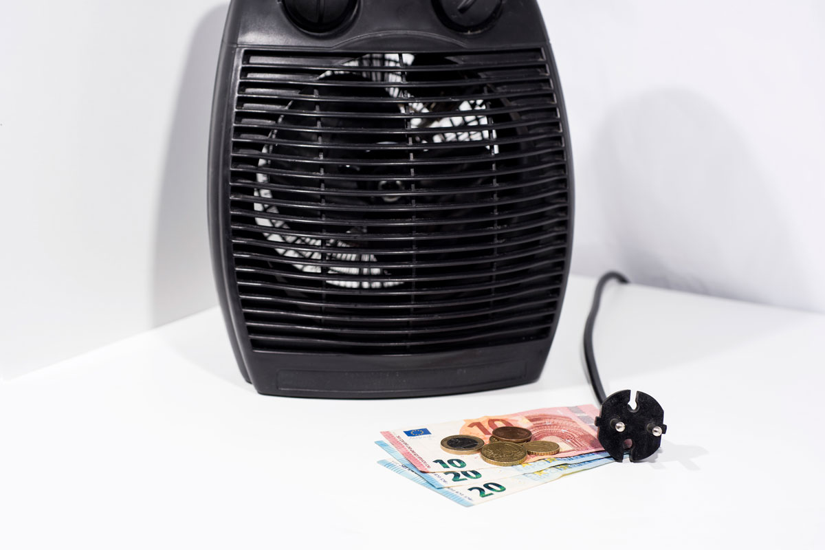 Money for heating bills with black heater