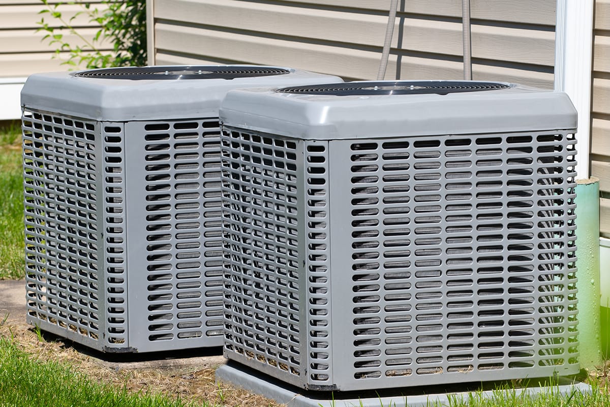 Outdoor air conditioning and heat pump units system cooling central
