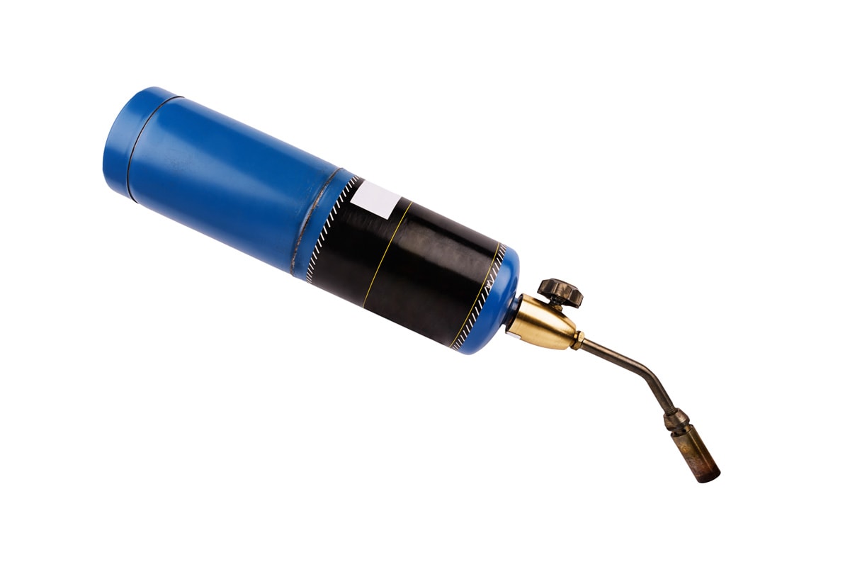 Propane torch on a white background