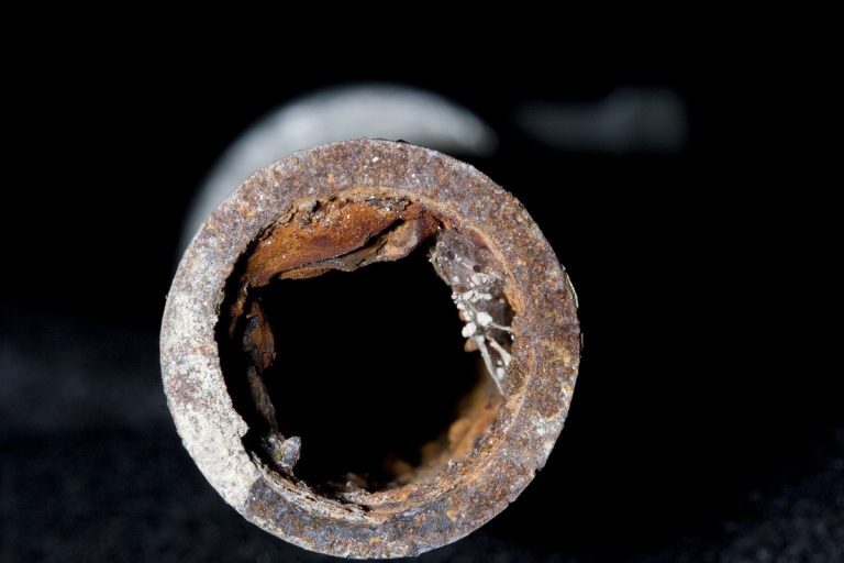 Rusty Galvanized Plumbing pipe cross section, How To Connect Galvanized Pipe Without Threads [Inc To Pvc, Pex, Or Copper]