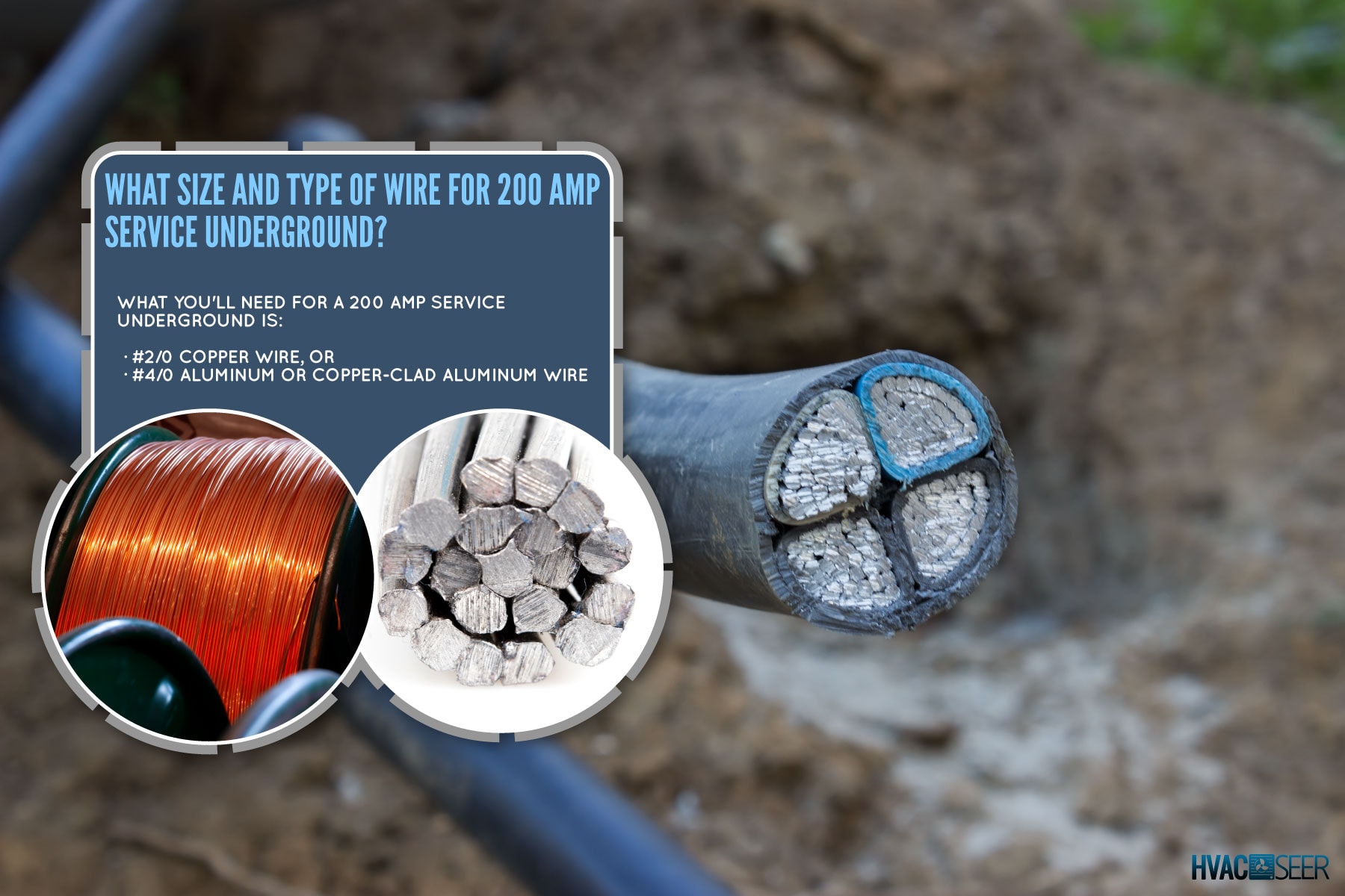 Cross section of a industrial underground al cable 2, What Size & Type Of Wire For 200 Amp Service Underground?
