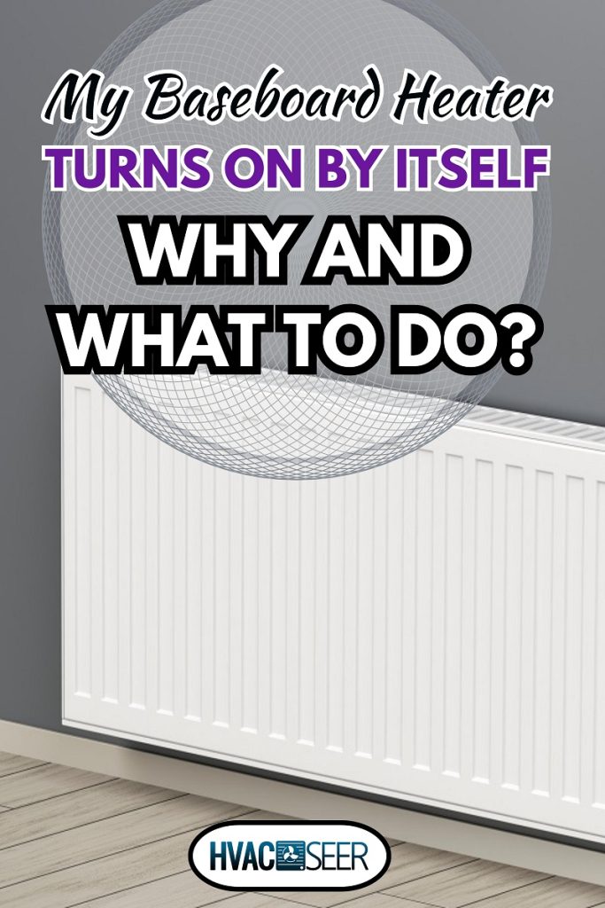 White heating radiator in the room,