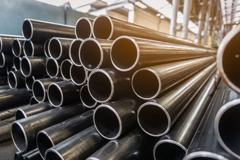 high quality Galvanized steel pipe or Aluminum and chrome stainless pipes in stack waiting for shipment in warehouse, Can You Mix PVC And Metal Pipes?