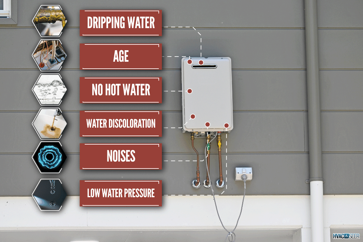 Instantaneous gas hot water heater on the side of a house, AO Smith Vs Rheem Vs Bradford White: Pros, Cons, & Differences?