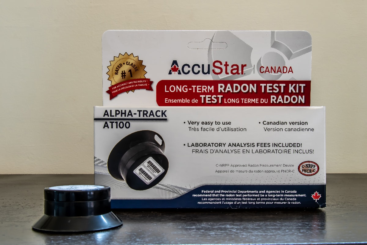 Accustar radon test kit