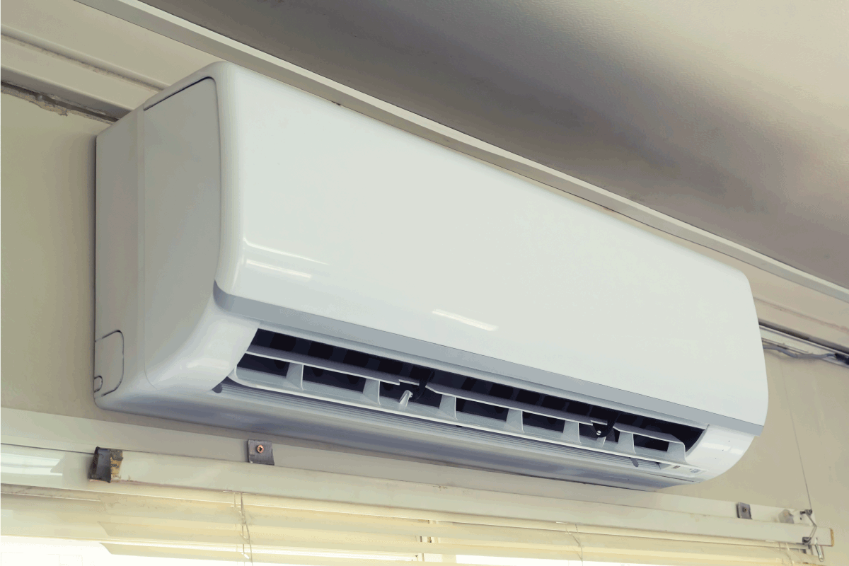 Air conditioner (AC) indoor unit or evaporator and wall-mounted. 