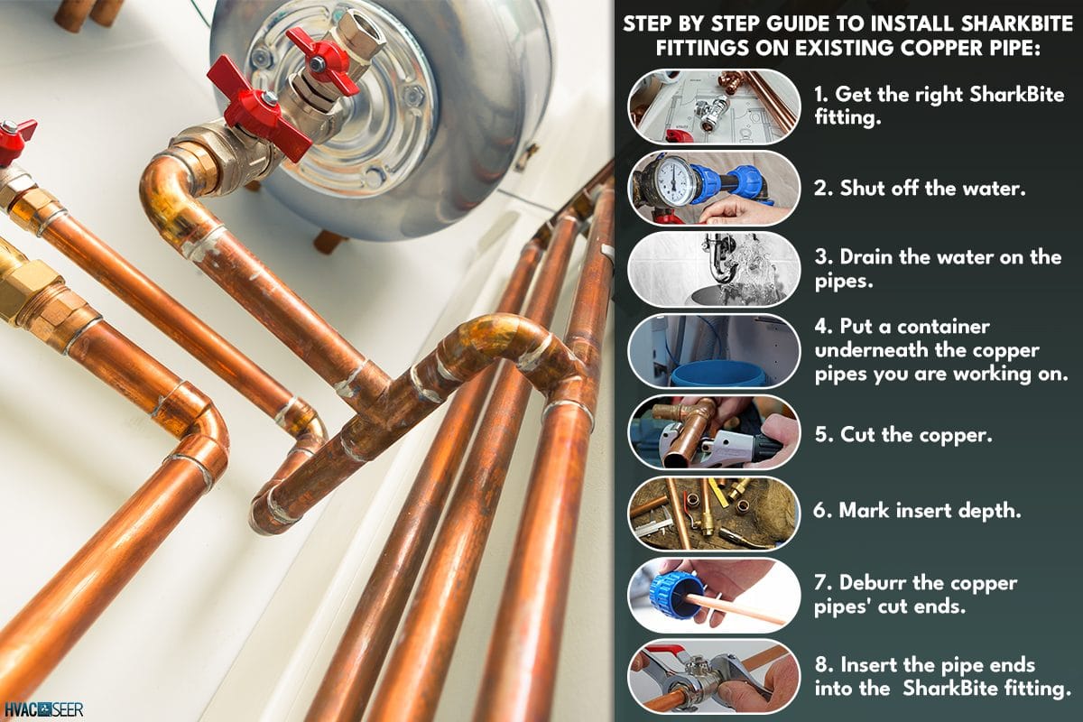 Copper pipes engineering in boiler room, How To Install Sharkbite Fittings On Existing Copper Pipe [Step By Step Guide]