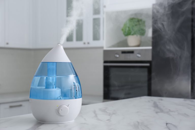 Modern air humidifier on marble table in kitchen - How To Clean Pureguardian 2.0 [Step By Step]