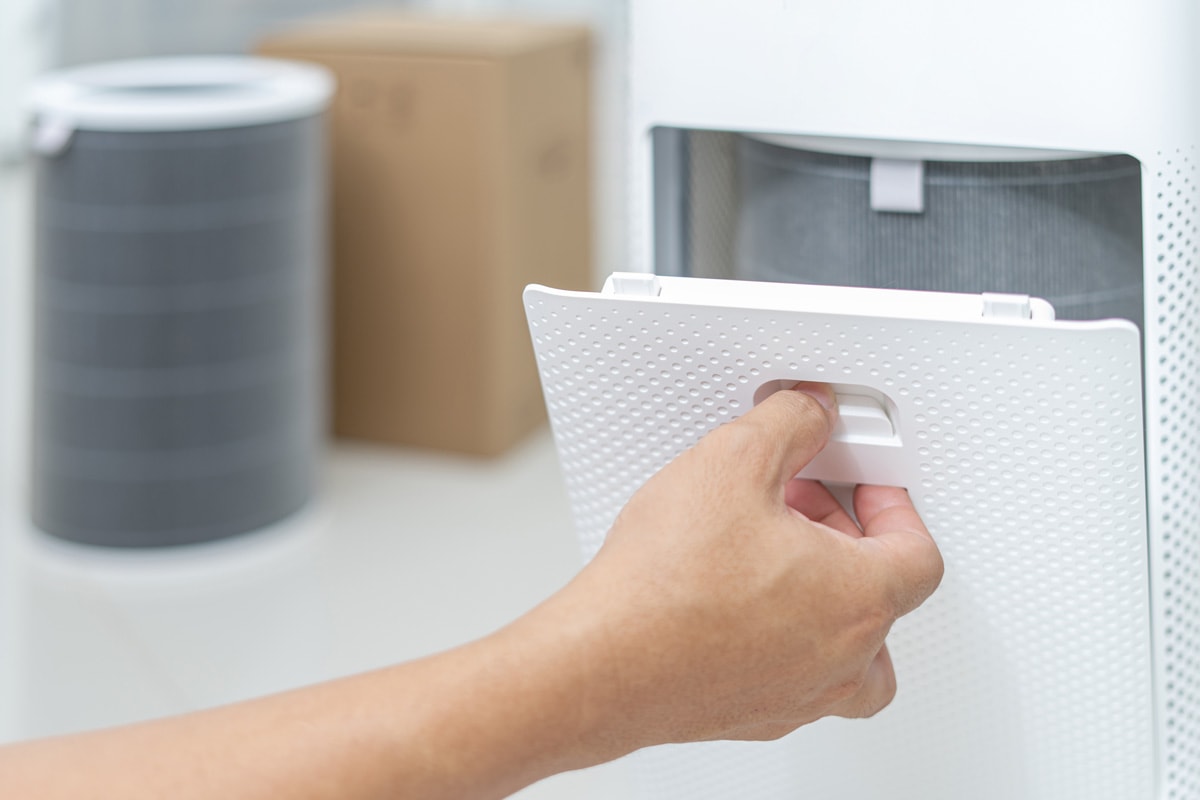 Replacing the filter of the air purifier
