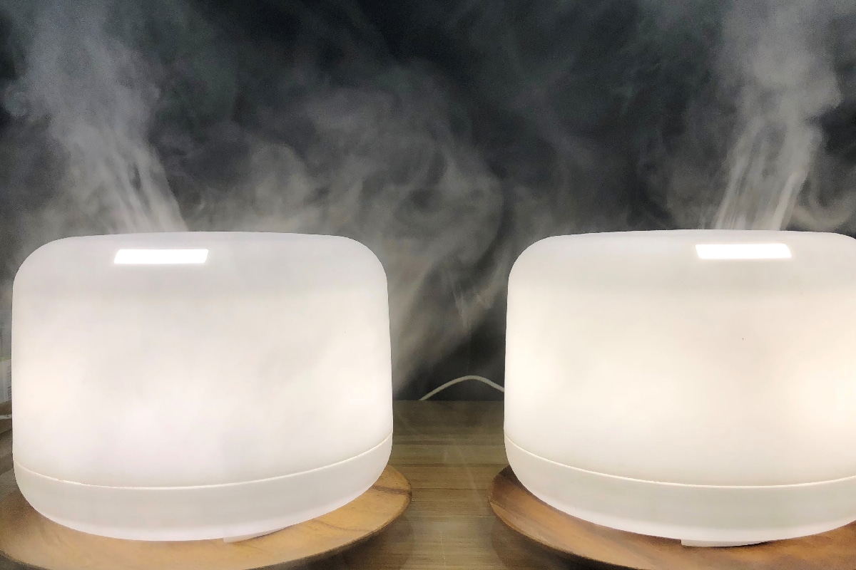 White humidifier cool mist