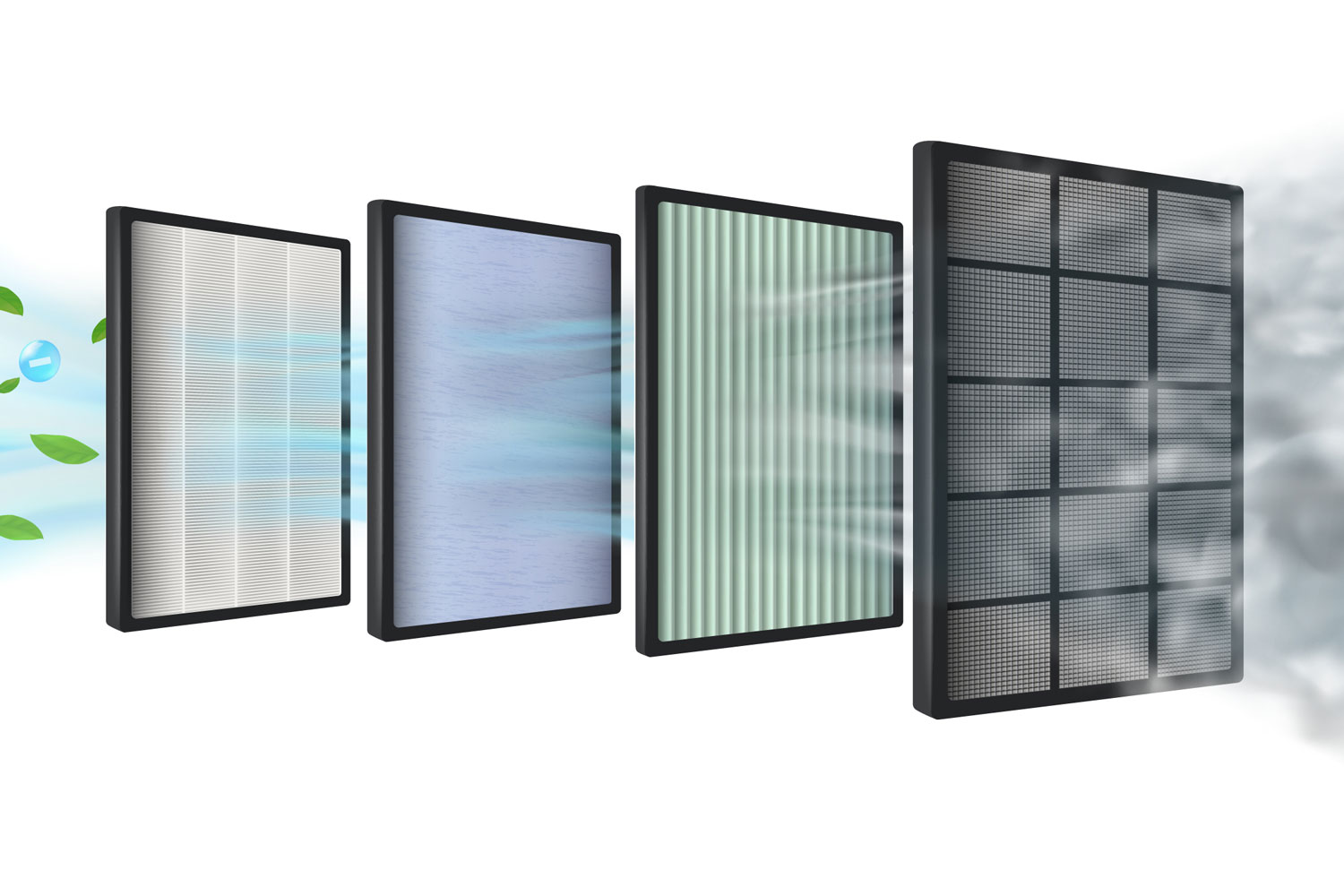 New multi-layer air filter efficiency technology consists of multiple filter layers